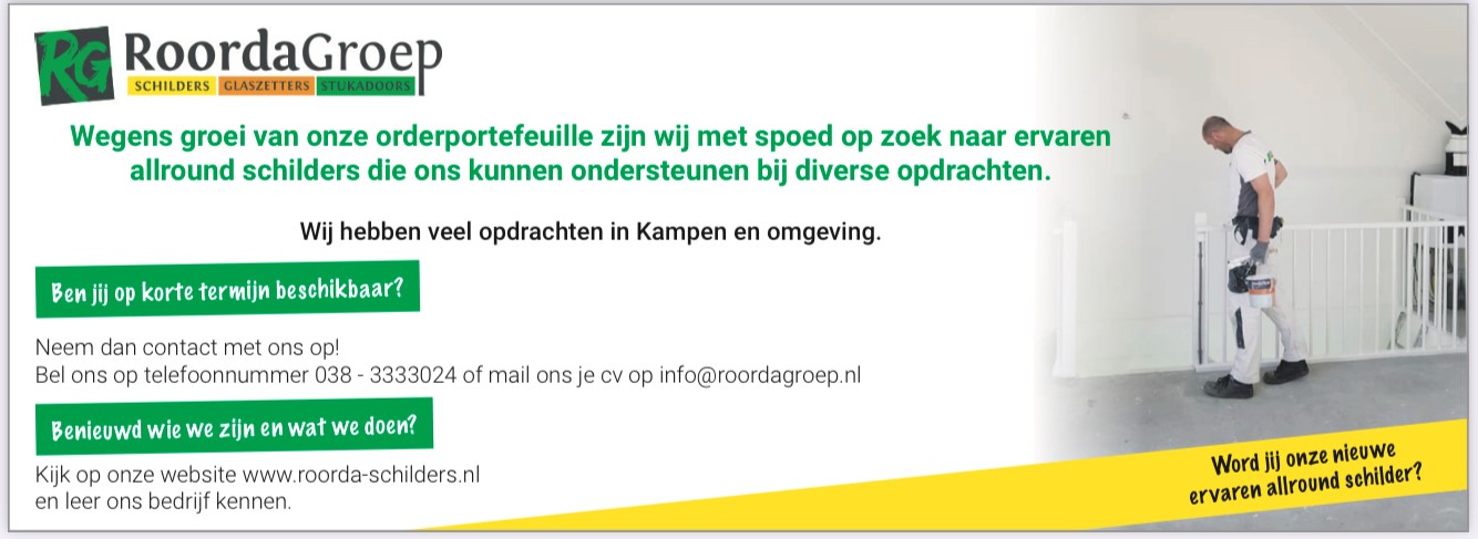 vacature schilder RoordaGroep